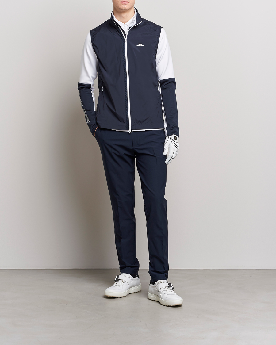 Men | Trousers | J.Lindeberg | Stuart Stretch Stripe Golf Trouses Navy