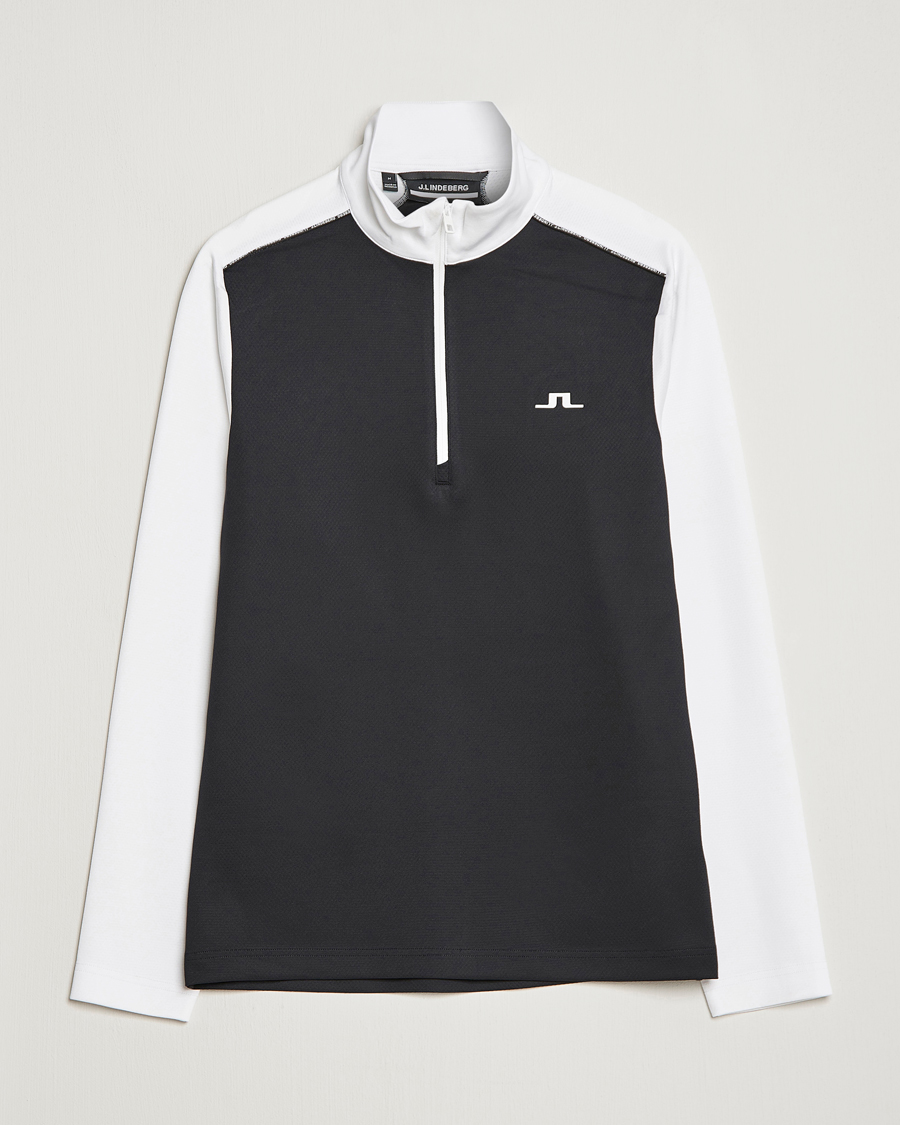 Men | Sweaters & Knitwear | J.Lindeberg | Terry Mid Layer Half Zip White