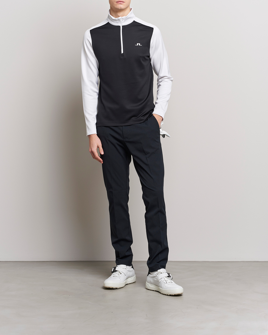 Men | Sweaters & Knitwear | J.Lindeberg | Terry Mid Layer Half Zip White