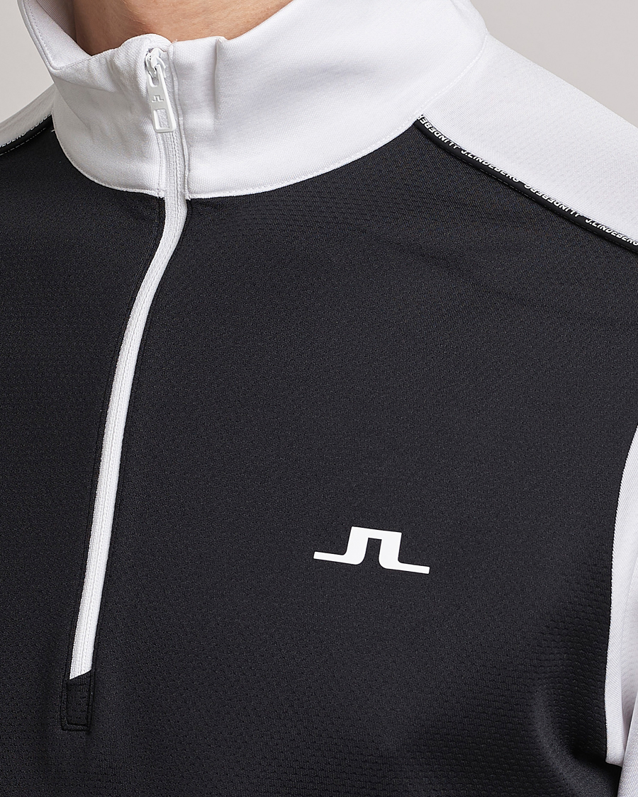 Men | Sweaters & Knitwear | J.Lindeberg | Terry Mid Layer Half Zip White