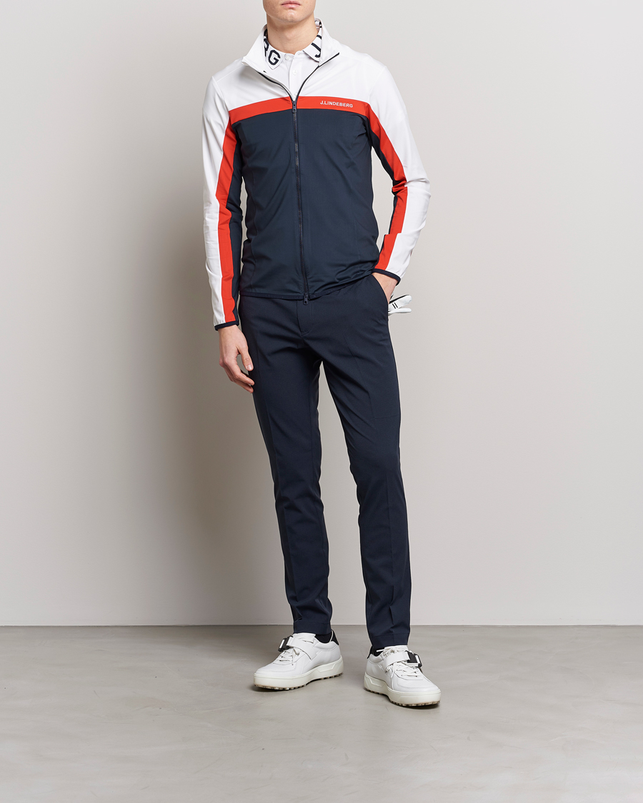 Men | Sweaters & Knitwear | J.Lindeberg | Jarvis Mid Layer Full Zip Navy