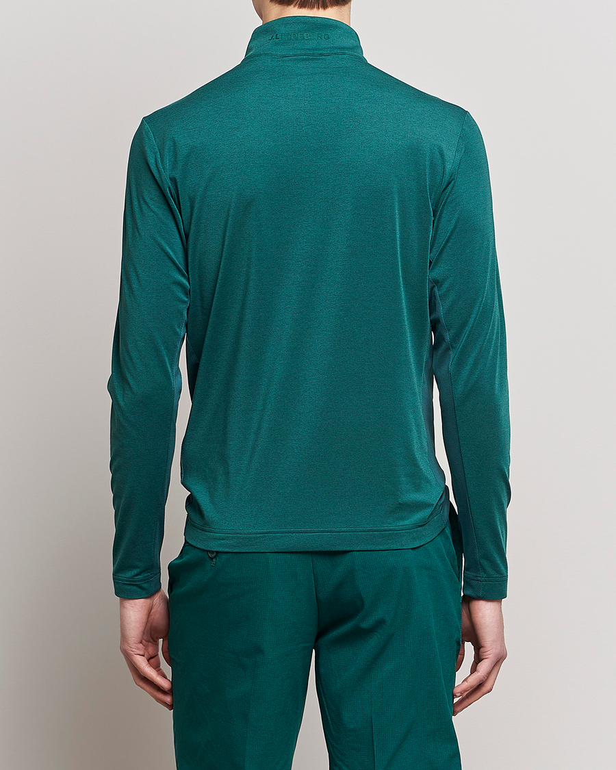 Men | Sweaters & Knitwear | J.Lindeberg | Luke Mid Layer Half Zip Rain Forest Melange