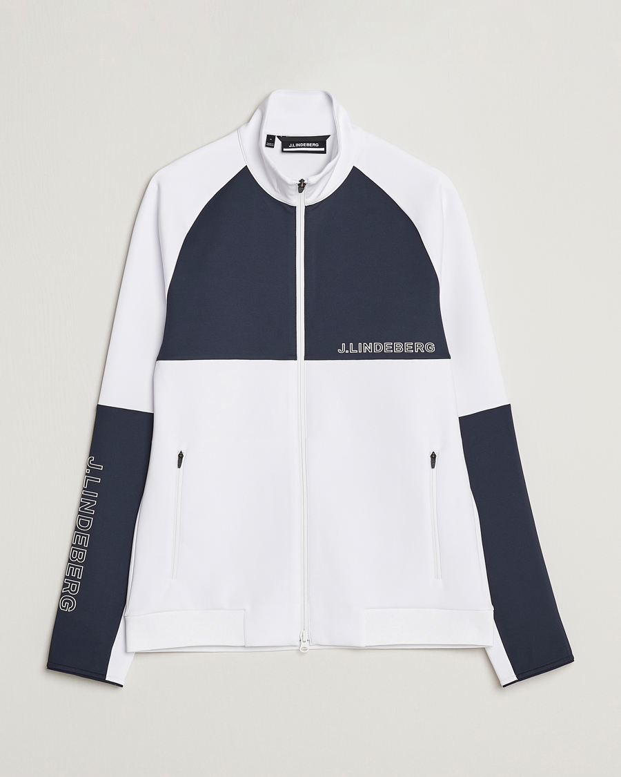 Men | Coats & Jackets | J.Lindeberg | Lazarus Mid Layer Full Zip White