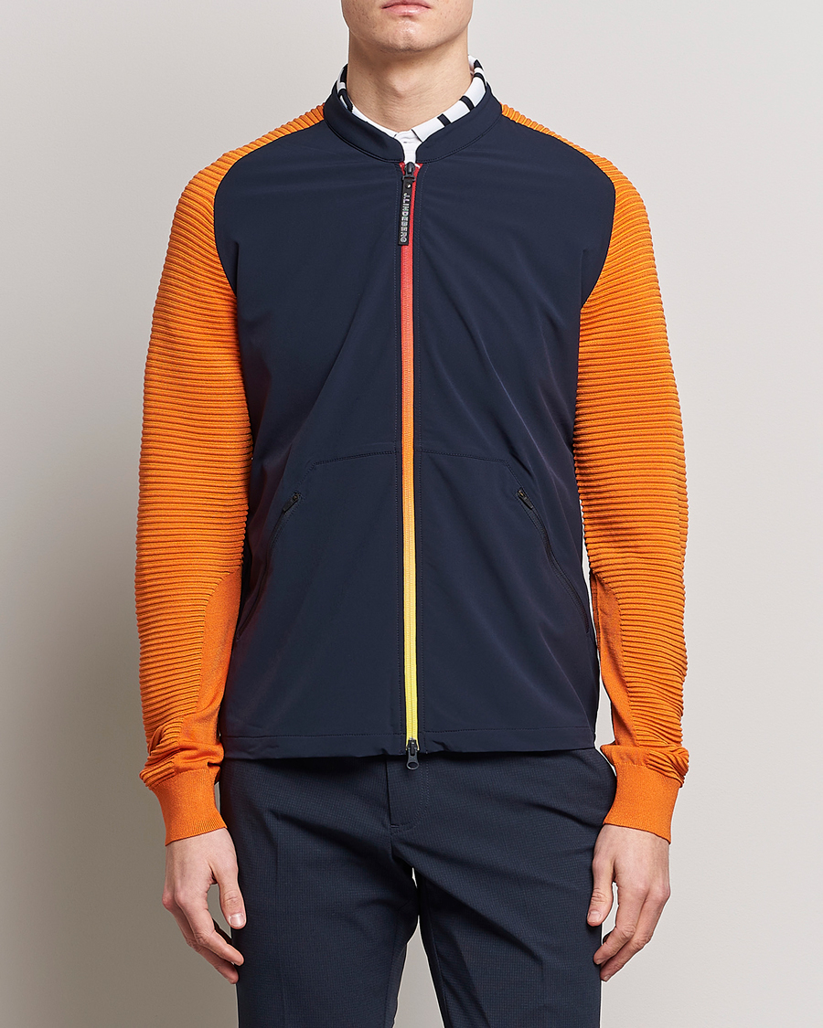 Men | Golf | J.Lindeberg | Rolf Hybrid Knitted Jacket Navy