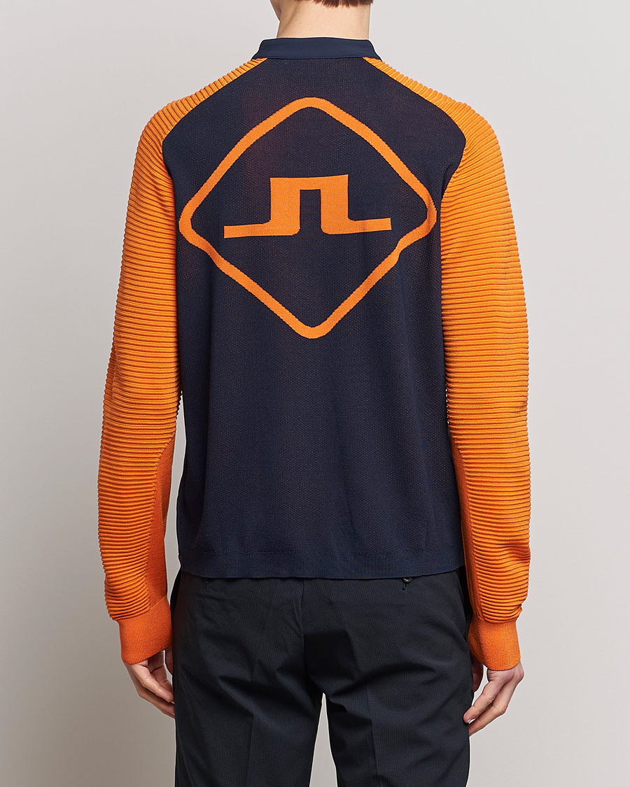 Men | Coats & Jackets | J.Lindeberg | Rolf Hybrid Knitted Jacket Navy