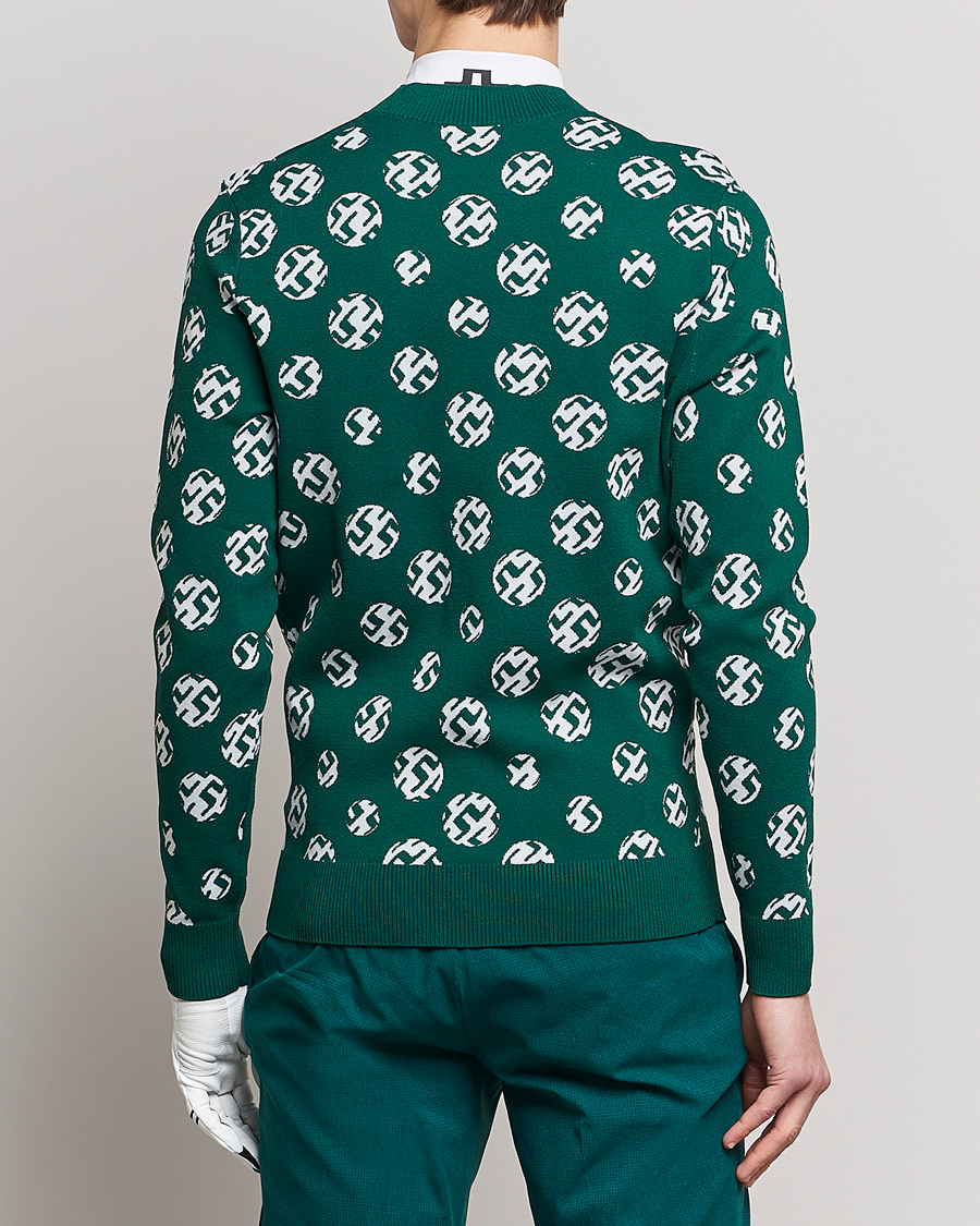 Men | Sweaters & Knitwear | J.Lindeberg | Gus Jaccquard Knitted Sweater Rain Forest