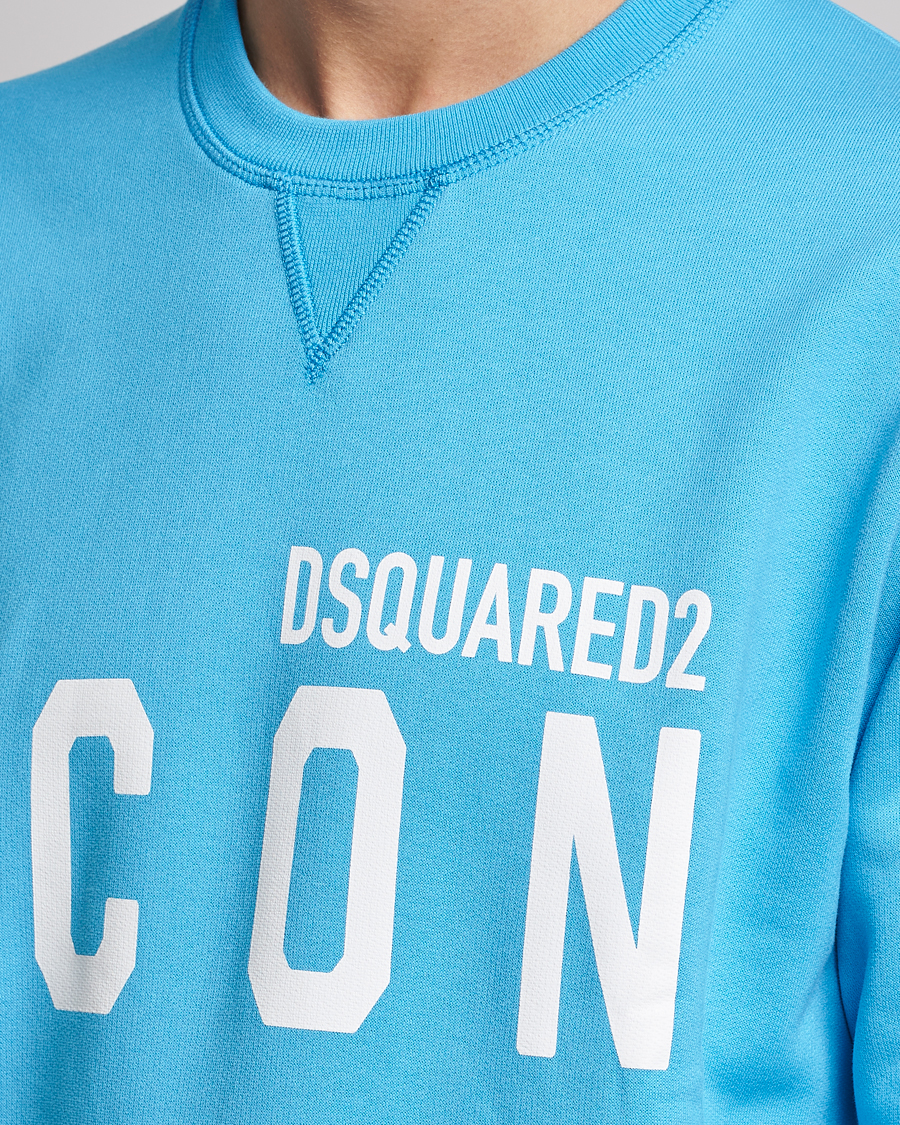 Men | Sweaters & Knitwear | Dsquared2 | Icon Logo Sweatshirt Blue Miami
