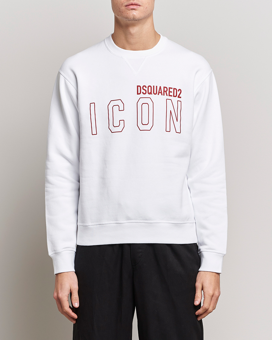 Men | Dsquared2 | Dsquared2 | Icon Transparent Logo Sweatshirt White