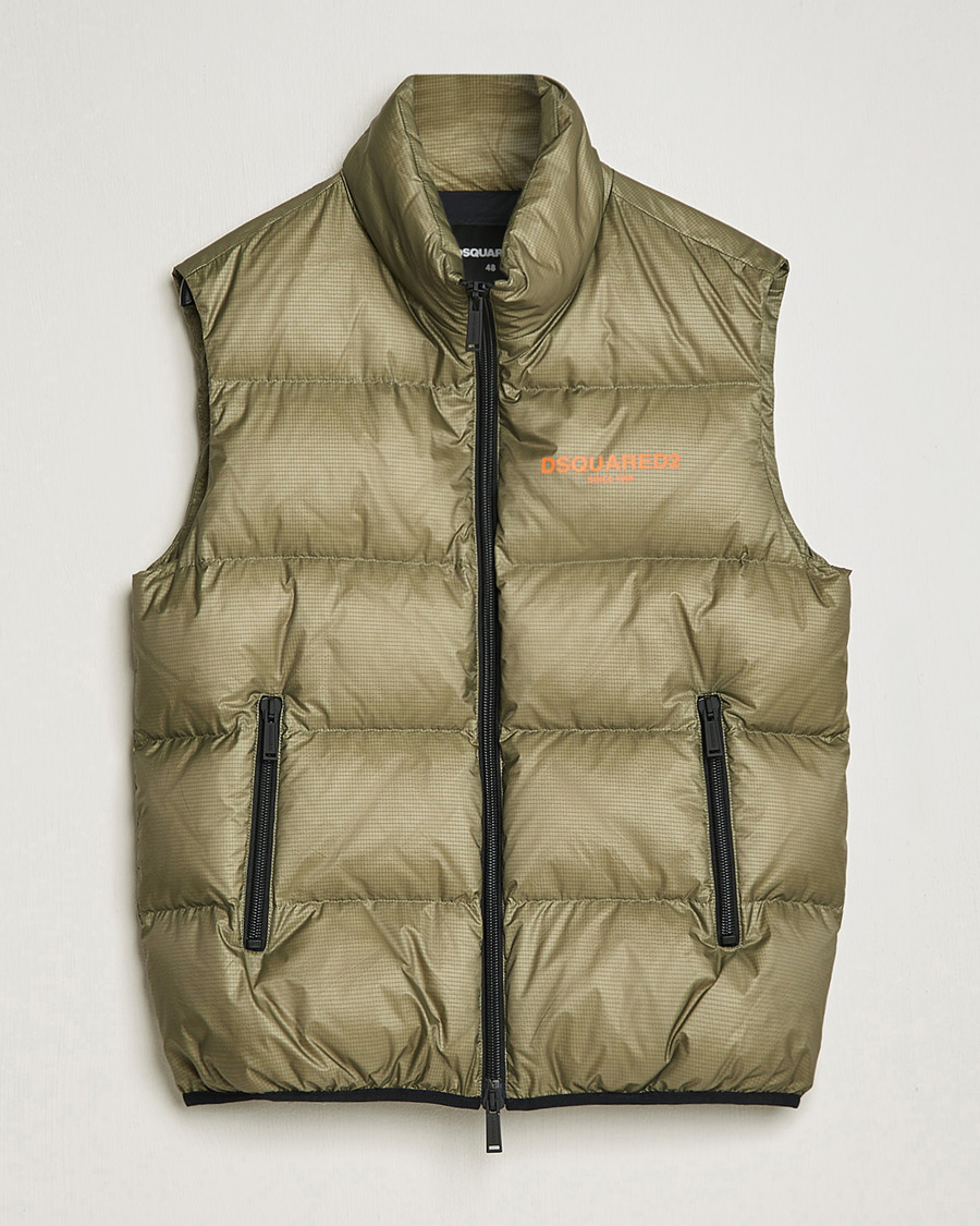 Men | Gilets | Dsquared2 | Down Puffer Vest Military Green