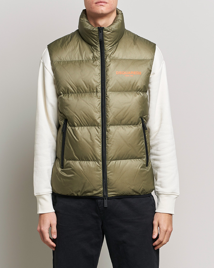 Men | Gilets | Dsquared2 | Down Puffer Vest Military Green