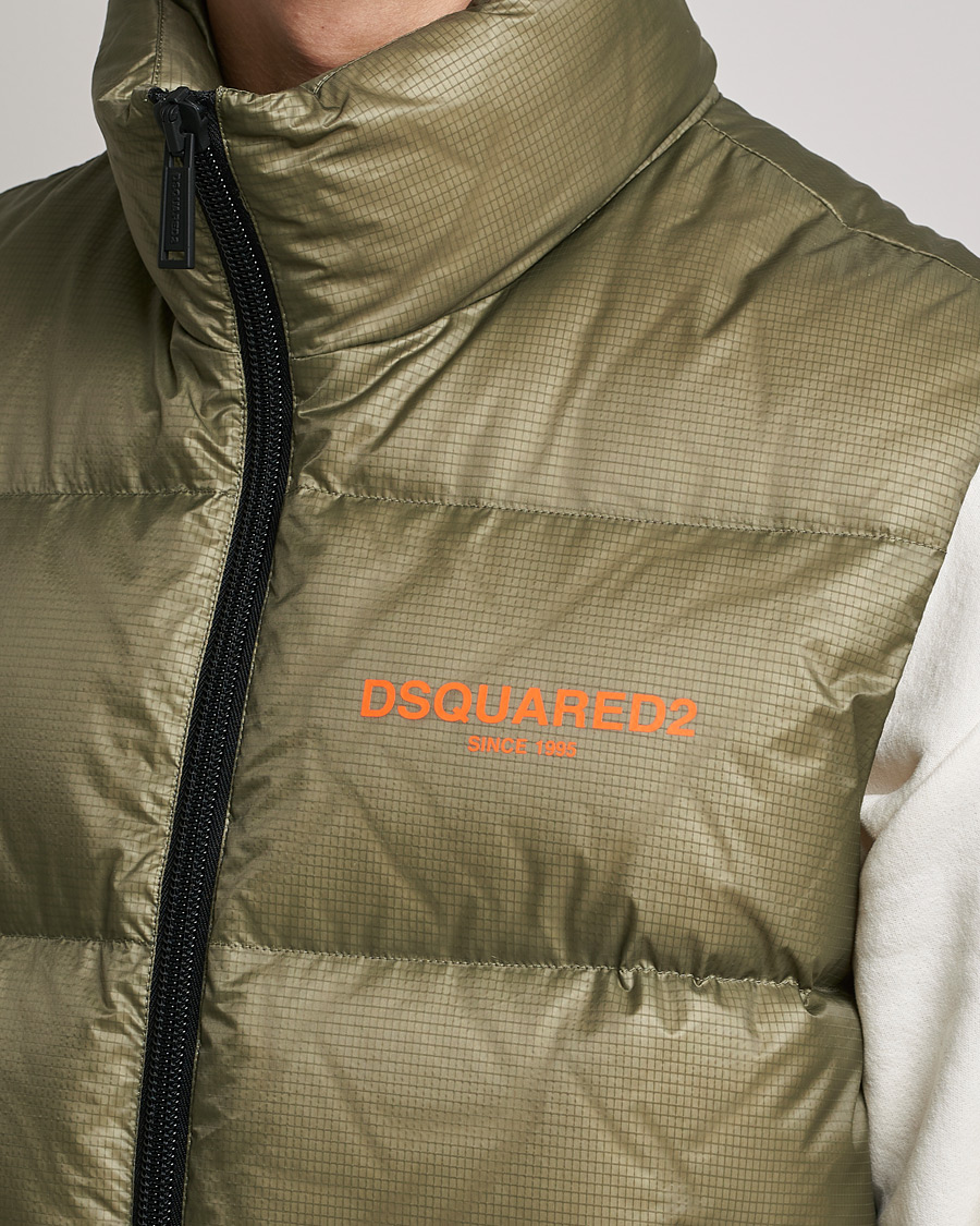 Men | Gilets | Dsquared2 | Down Puffer Vest Military Green