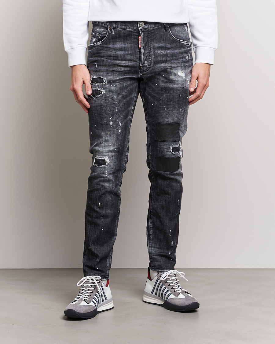 Men | Luxury Brands | Dsquared2 | Skater Jeans Medium Black Wash