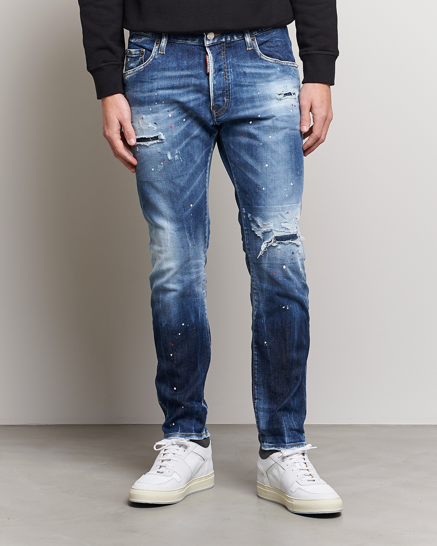 Men | Jeans | Dsquared2 | Skater Jeans Deep Blue Wash