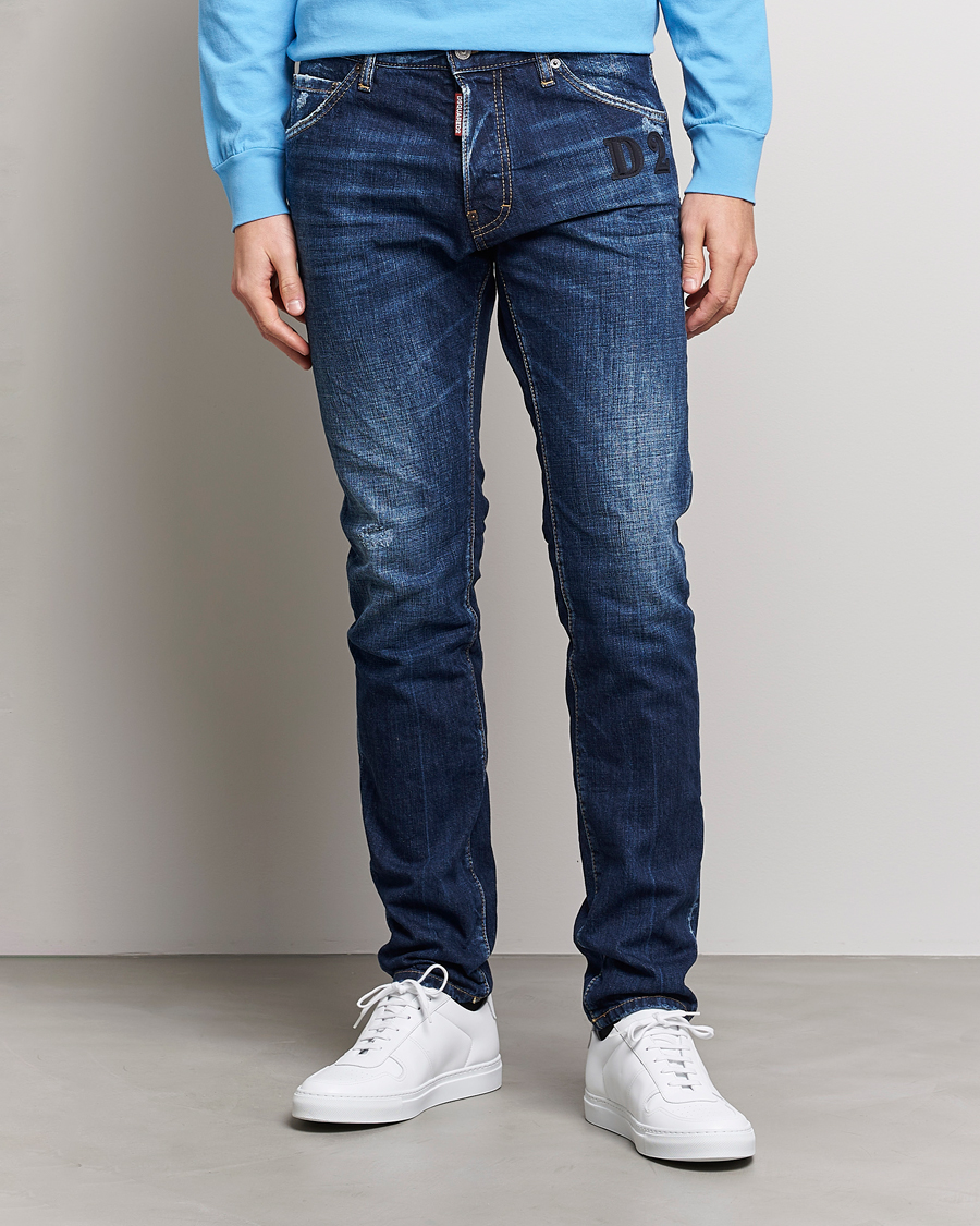 Men | Jeans | Dsquared2 | Skater Jeans Dark Blue Wash