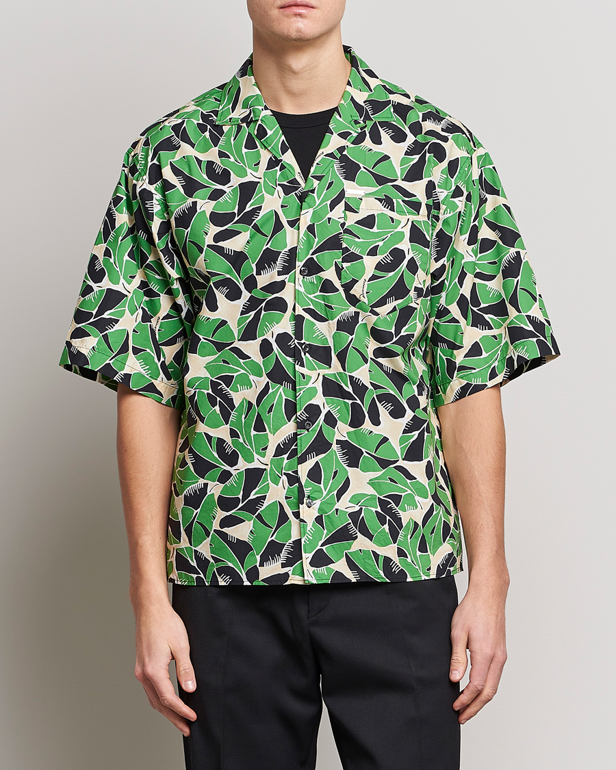 Men | Shirts | Dsquared2 | Printed Bowling Shirt Beige/Green