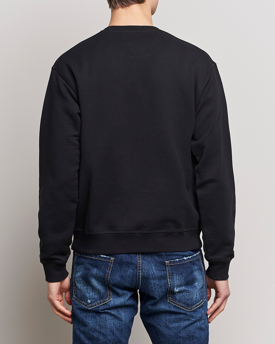 Men | Sweaters & Knitwear | Dsquared2 | Printed Cotton Sweatshirt Black