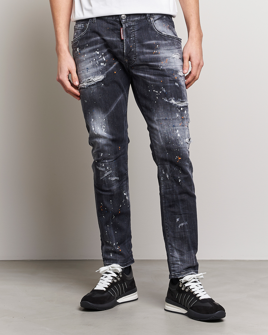 Men | Jeans | Dsquared2 | Skater Jeans Black Wash