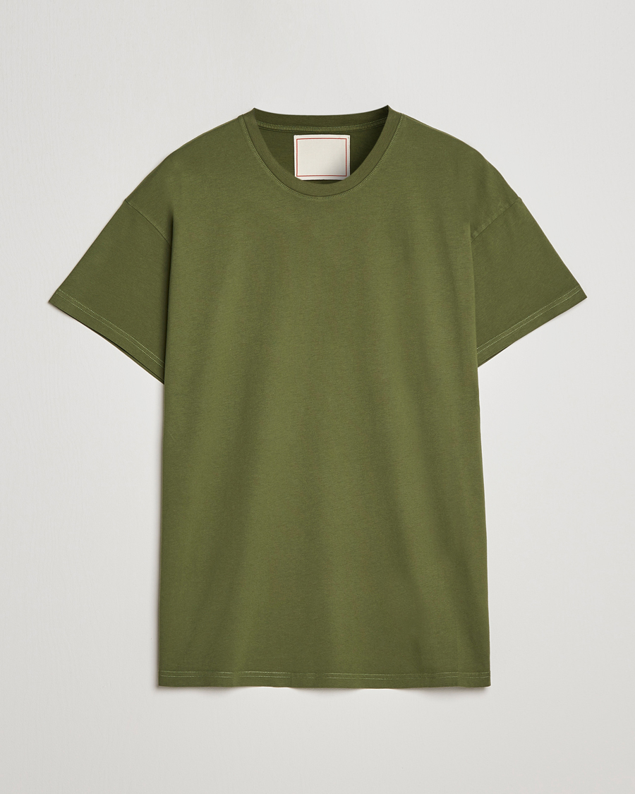 Men | T-Shirts | Jeanerica | Marcel Crew Neck T-Shirt Army Green