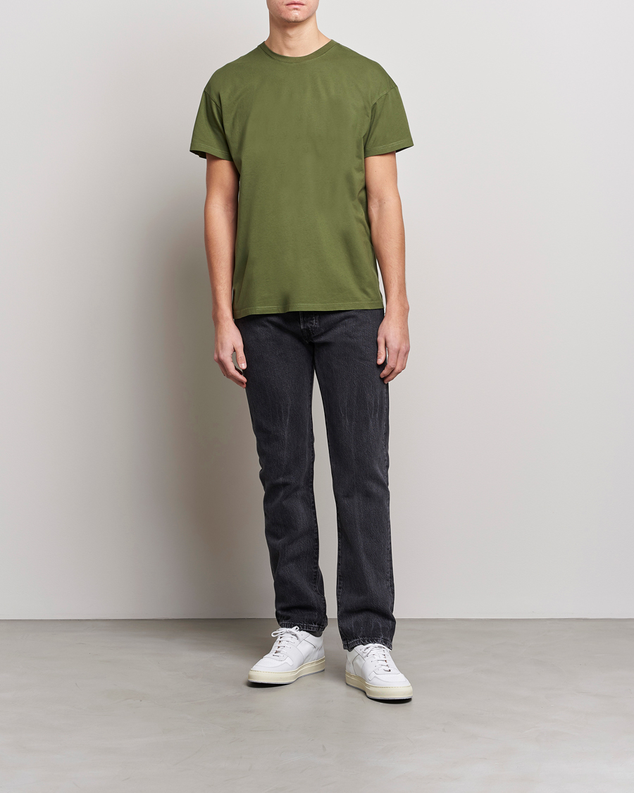 Men | T-Shirts | Jeanerica | Marcel Crew Neck T-Shirt Army Green