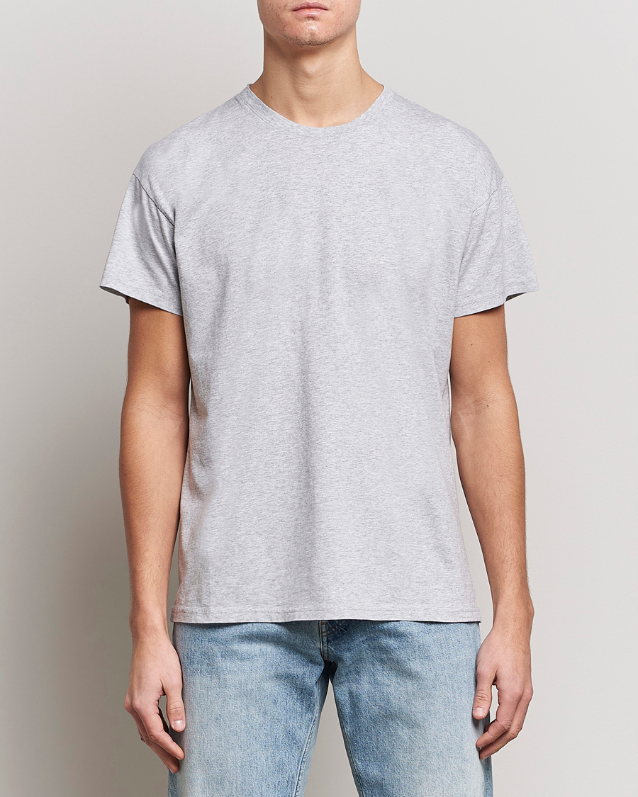 Men | T-Shirts | Jeanerica | Marcel Crew Neck T-Shirt Light Grey Melange