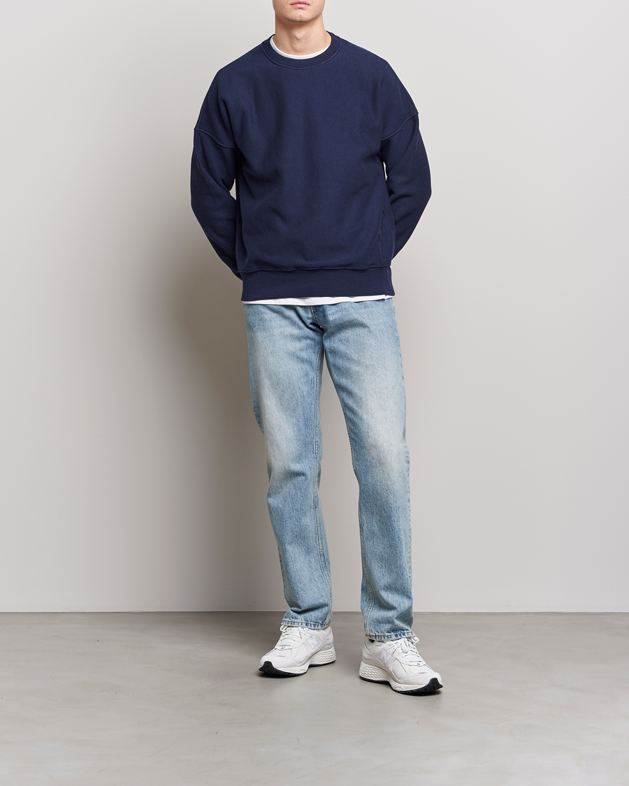 Men | Sweaters & Knitwear | Jeanerica | Paule Crew Neck Sweatshirt Dark Navy