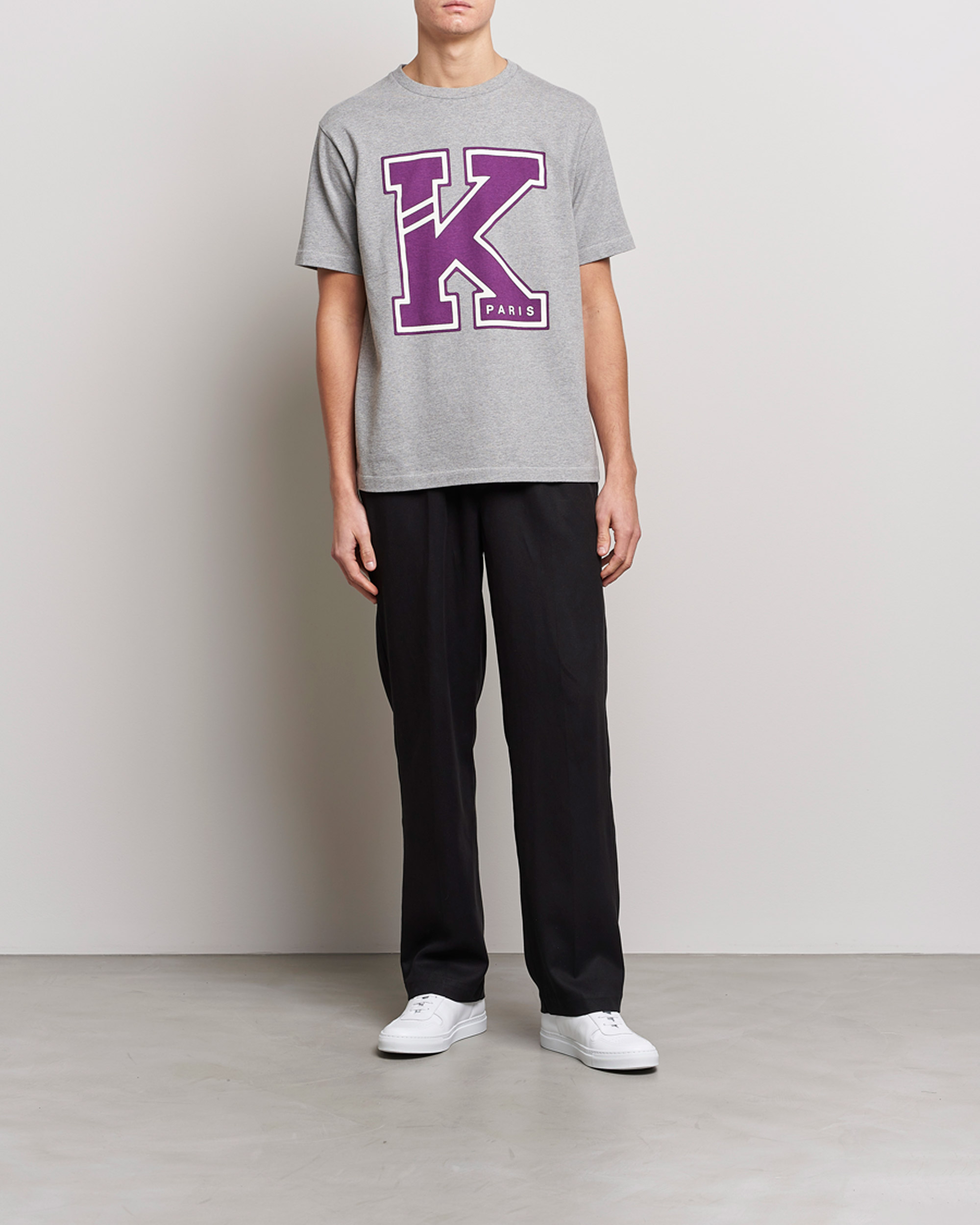 Men | T-Shirts | KENZO | College Classic T-Shirt Pearl Grey