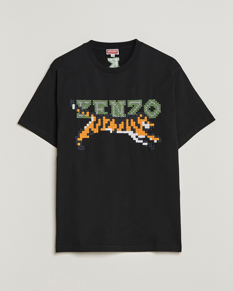 Men | T-Shirts | KENZO | Pixel Oversize T-Shirt Black