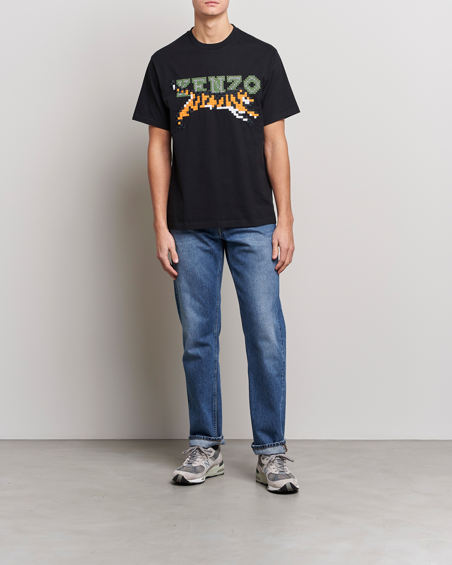 Men | T-Shirts | KENZO | Pixel Oversize T-Shirt Black