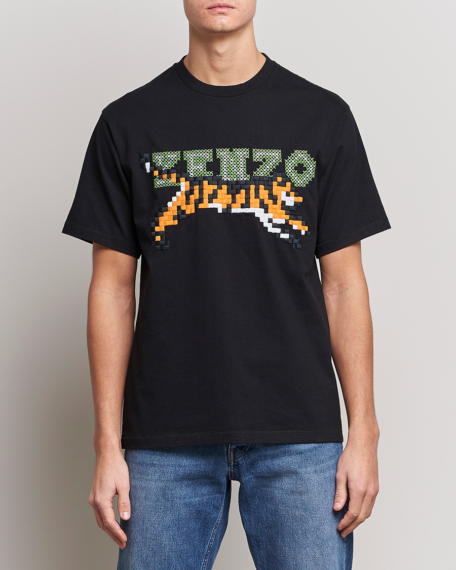 Men | Black t-shirts | KENZO | Pixel Oversize T-Shirt Black