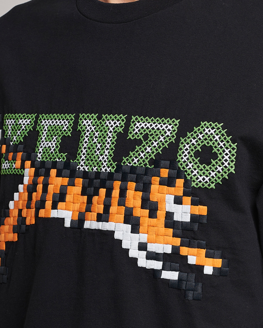 Men | T-Shirts | KENZO | Pixel Oversize T-Shirt Black