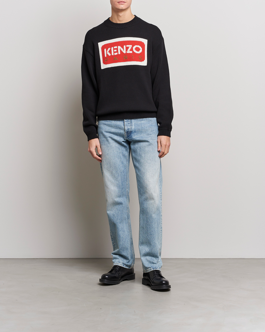 Men | Sweaters & Knitwear | KENZO | Paris Logo Jumper Black
