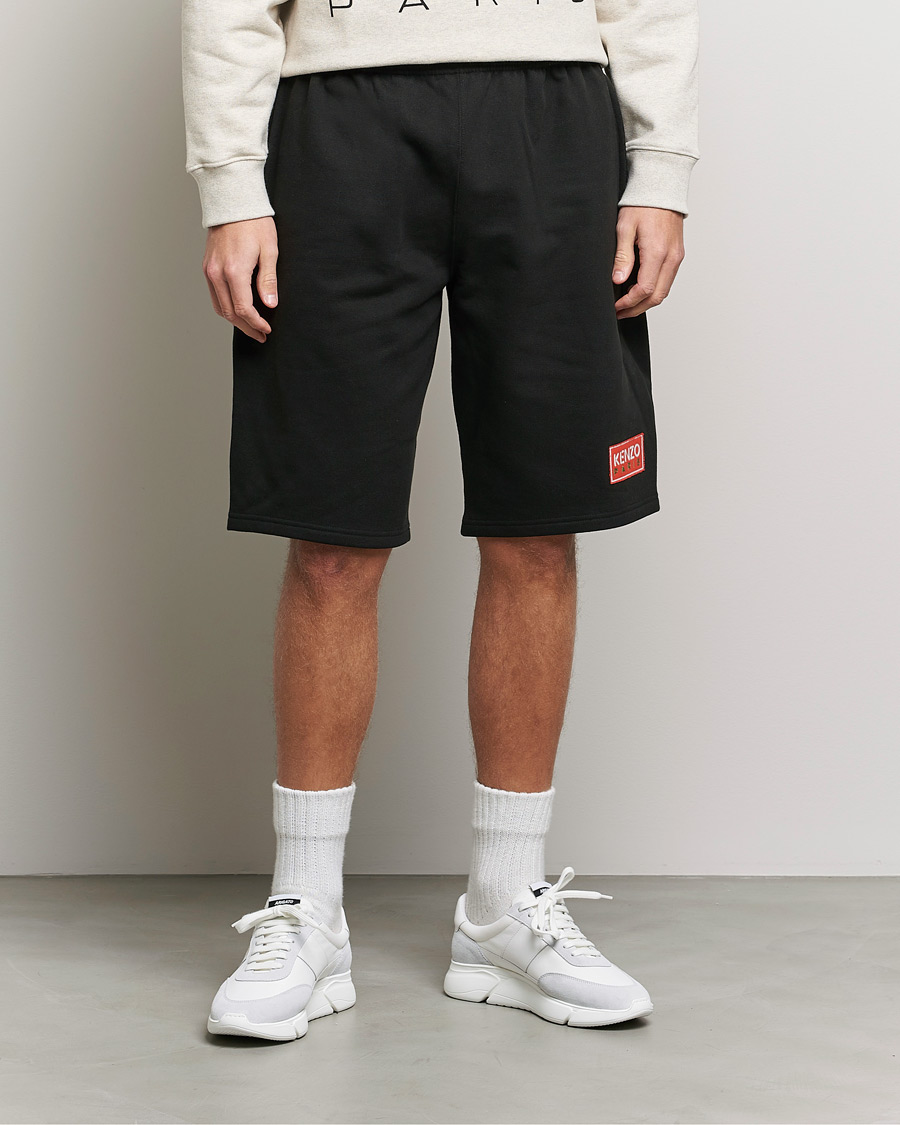 Men | Shorts | KENZO | Paris Logo Classic Shorts Black