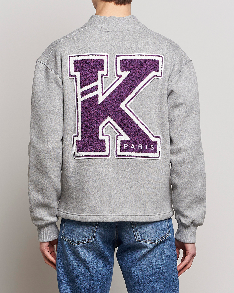 Men | Sweaters & Knitwear | KENZO | College Varsity Cardigan Pearl Grey