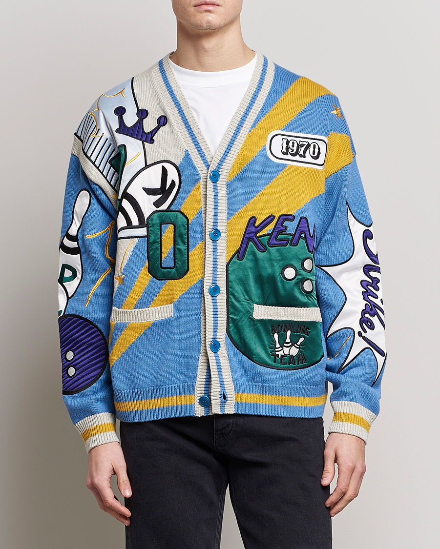 KENZO Bowling Elefant Cardigan Cyan at CareOfCarl.com
