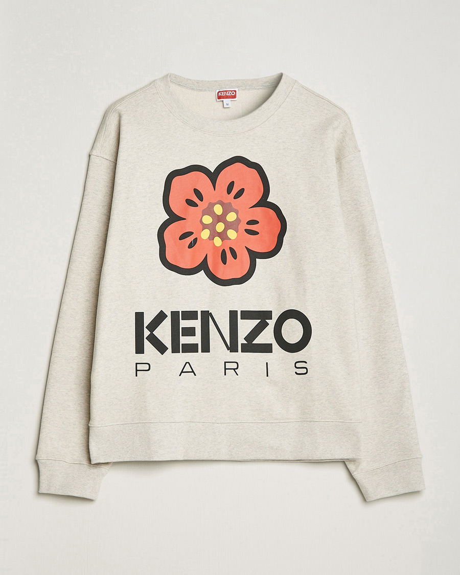Men | Sweaters & Knitwear | KENZO | Boke Flower Sweatshirt Pale Grey