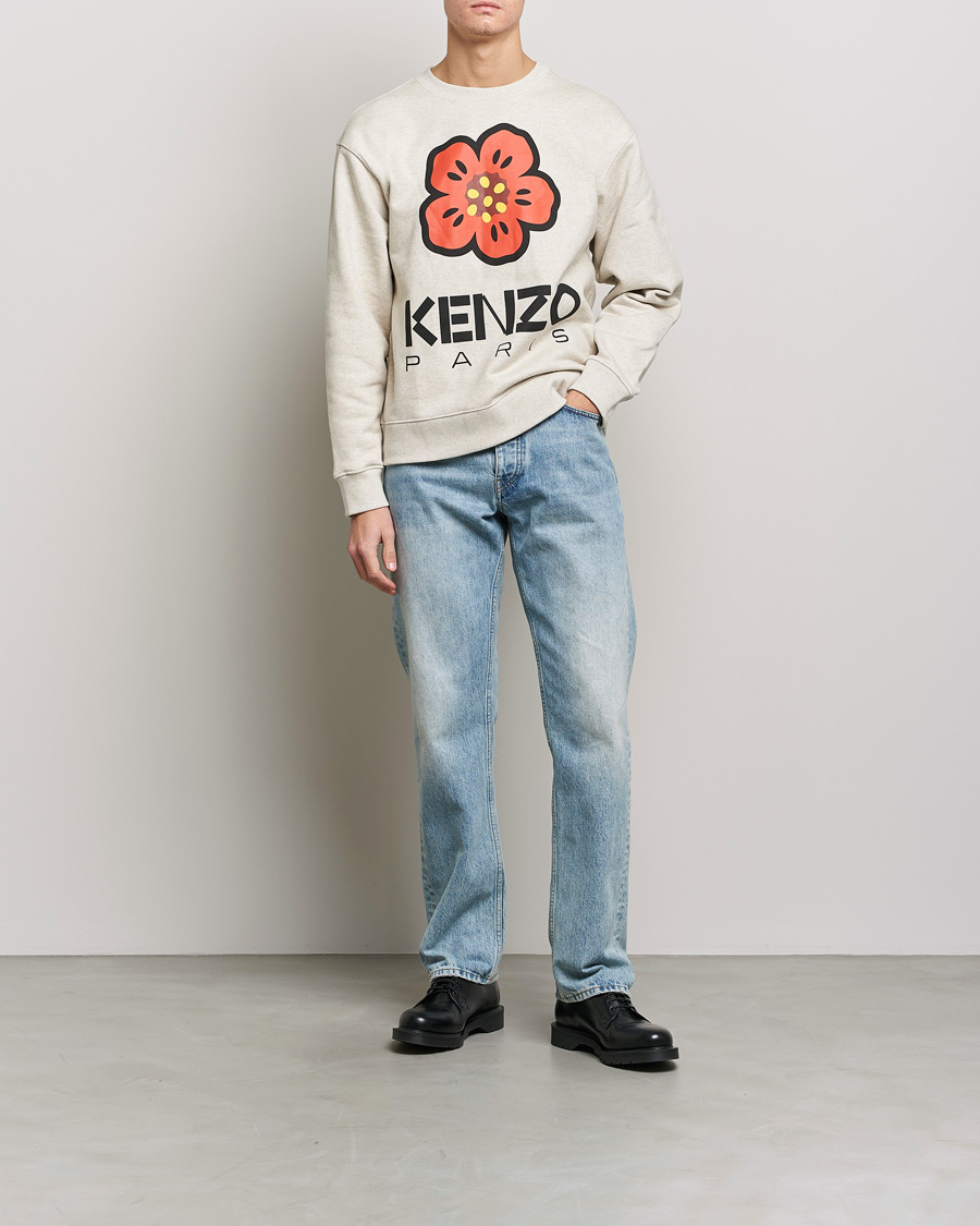 Men | Sweaters & Knitwear | KENZO | Boke Flower Sweatshirt Pale Grey
