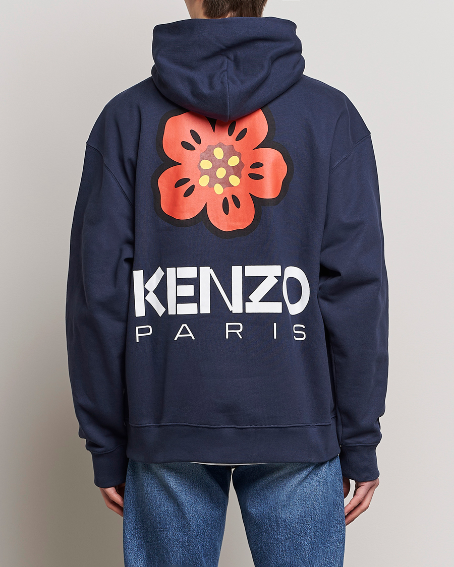Men | Sweaters & Knitwear | KENZO | Boke Flower Hoodie Midnight Blue