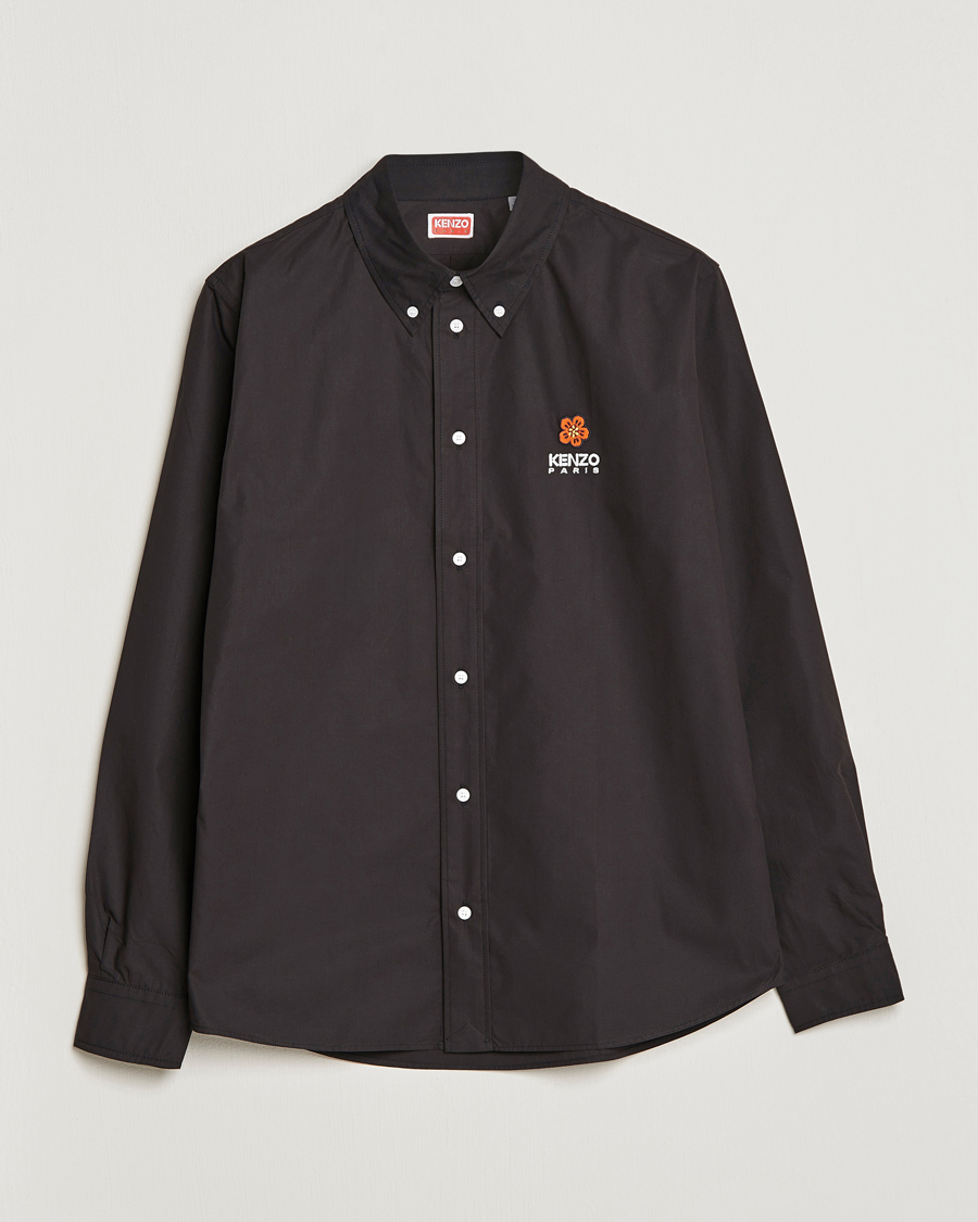 Men | Shirts | KENZO | Boke Flower Crest Casual Shirt Black