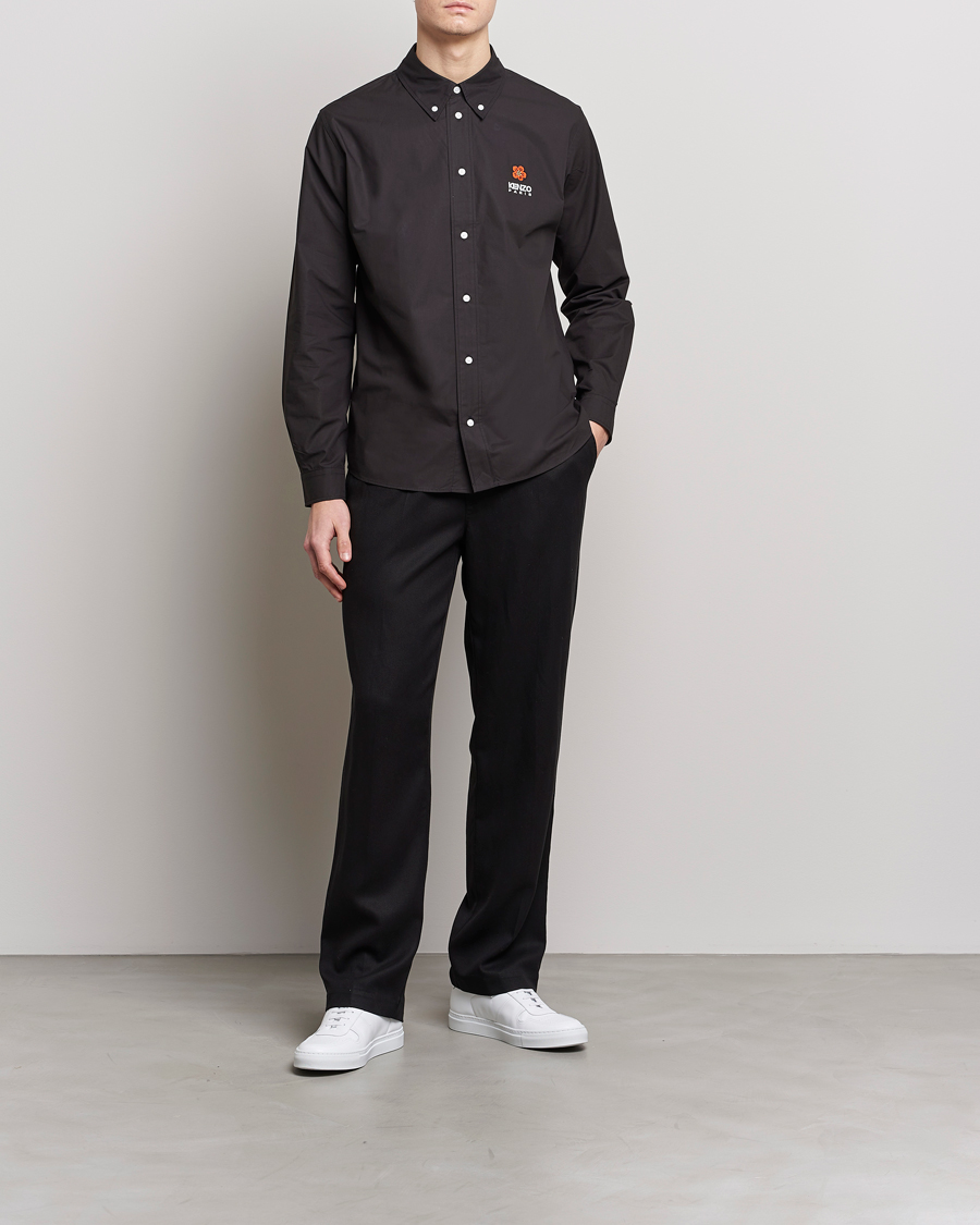 Men | Shirts | KENZO | Boke Flower Crest Casual Shirt Black
