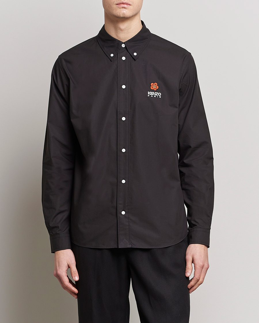 Men | Shirts | KENZO | Boke Flower Crest Casual Shirt Black