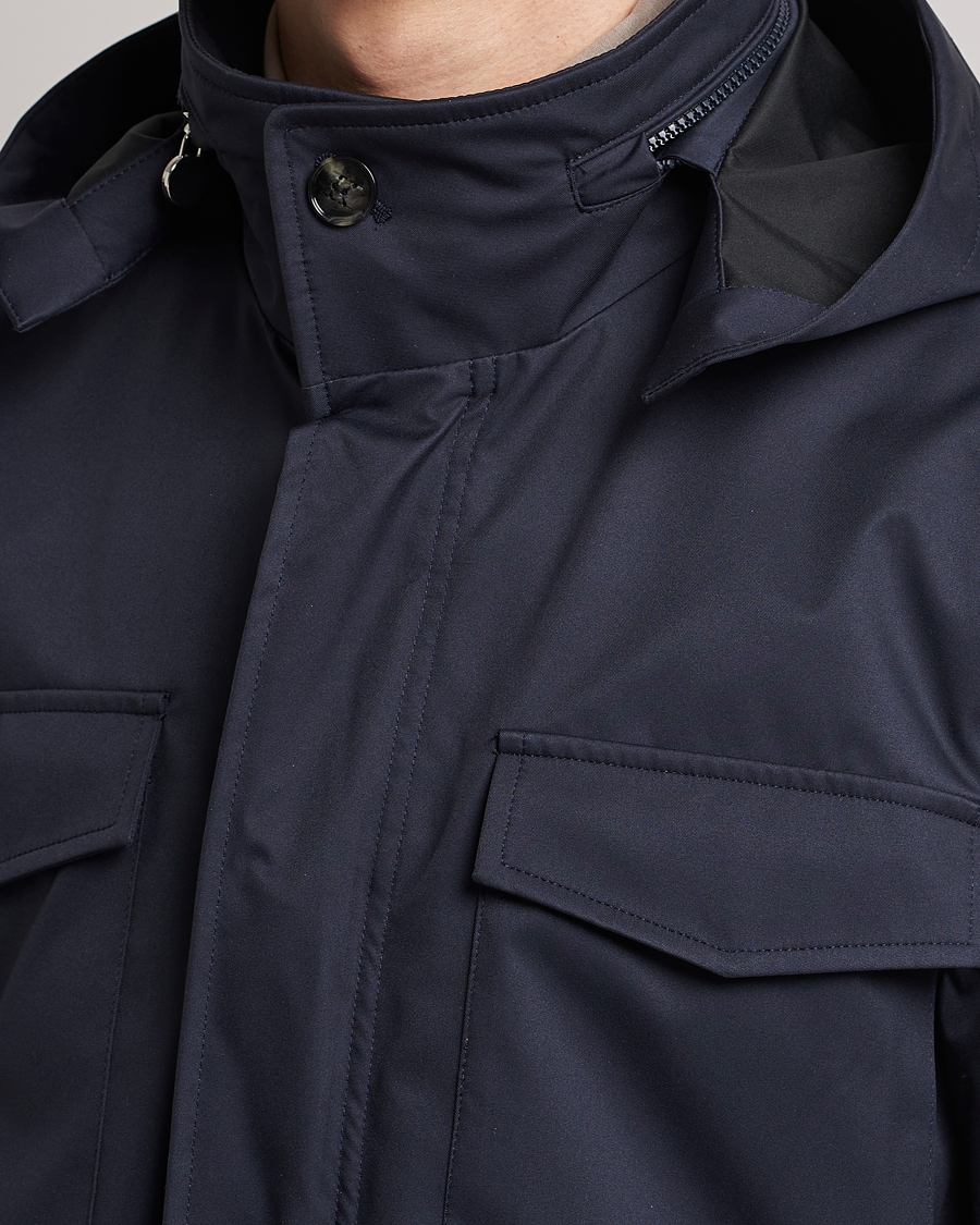 Men | Coats & Jackets | Kiton | Nylon Field Jacket Navy