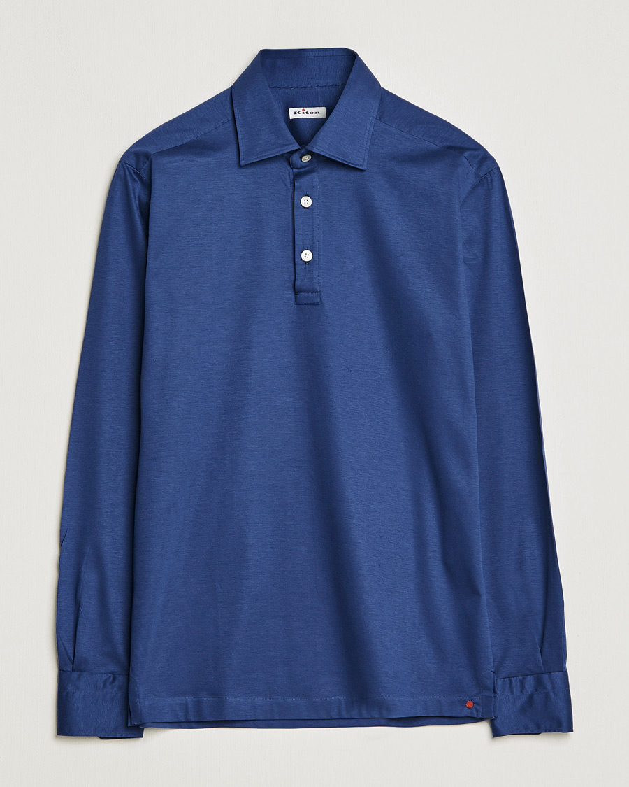 Men | Shirts | Kiton | Popover Shirt Dark Blue