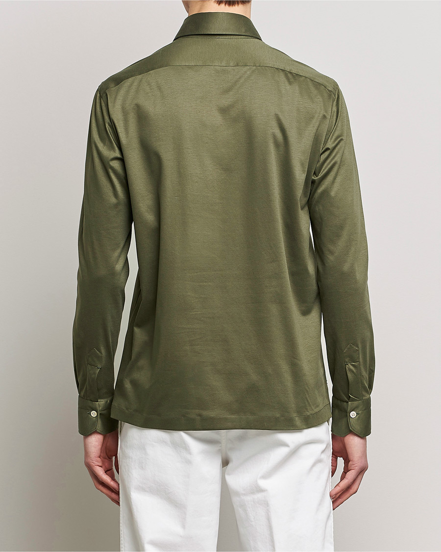 Men | Shirts | Kiton | Popover Shirt Dark Olive