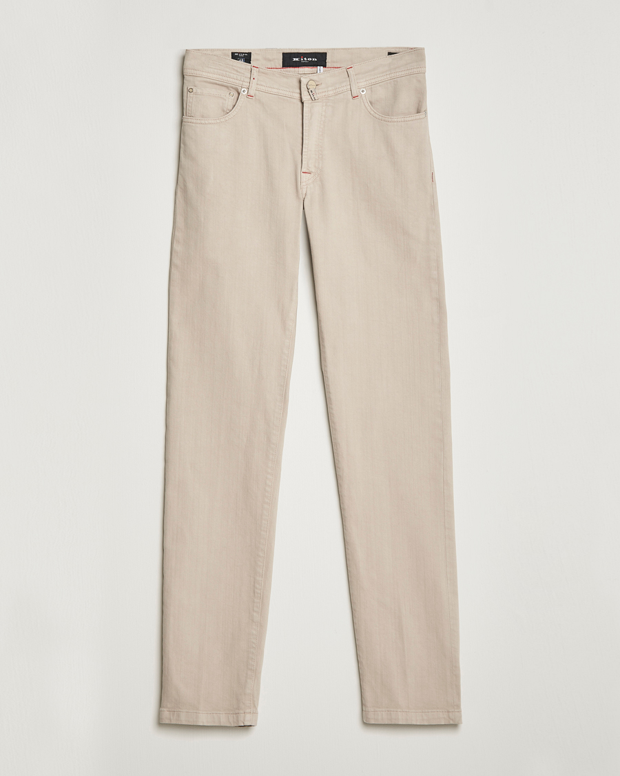 Men | Trousers | Kiton | Kurabo 5-Pocket Pants Light Beige