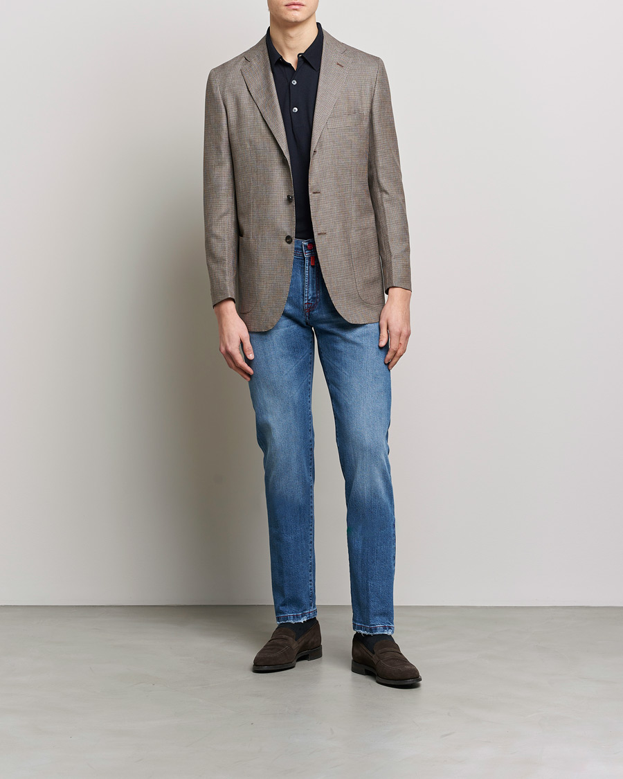 Men | Jeans | Kiton | Kurabo Denim Jeans Light Indigo