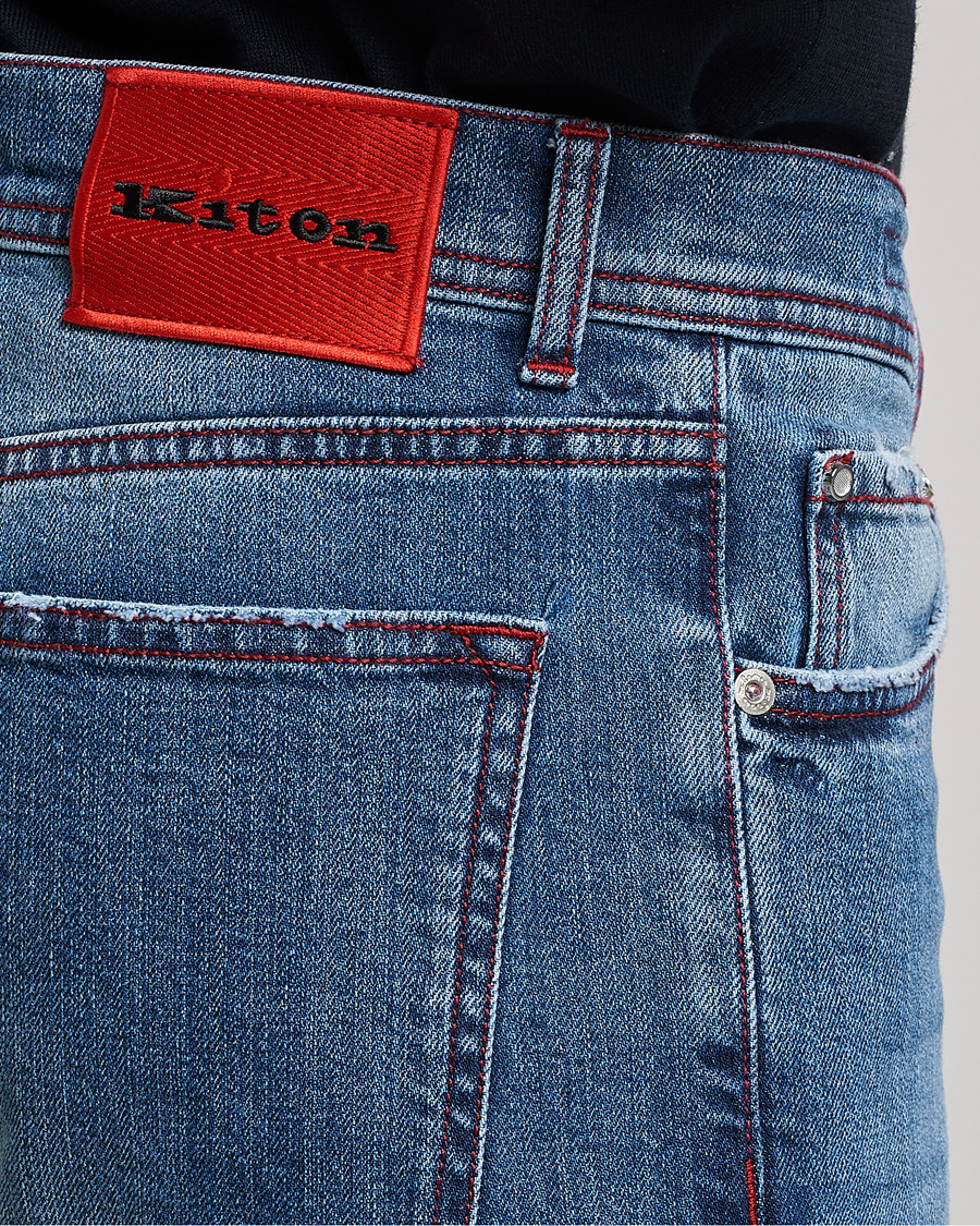 Men | Jeans | Kiton | Kurabo Denim Jeans Light Indigo