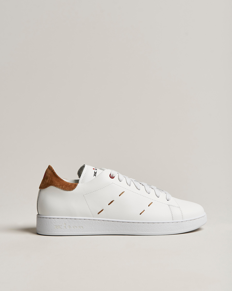 Men | Kiton Plain Sneakers White Calf | Kiton | Plain Sneakers White Calf