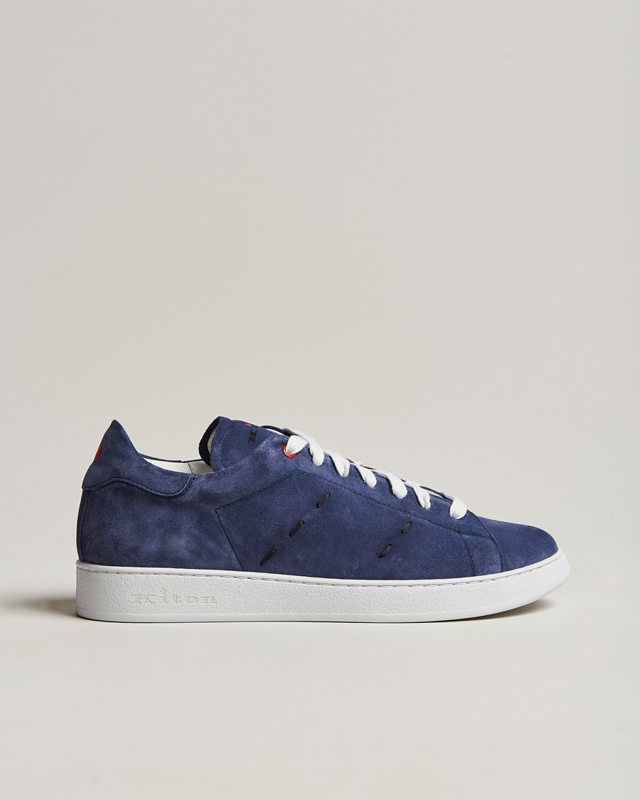 Men | Kiton Plain Sneakers Navy Suede | Kiton | Plain Sneakers Navy Suede