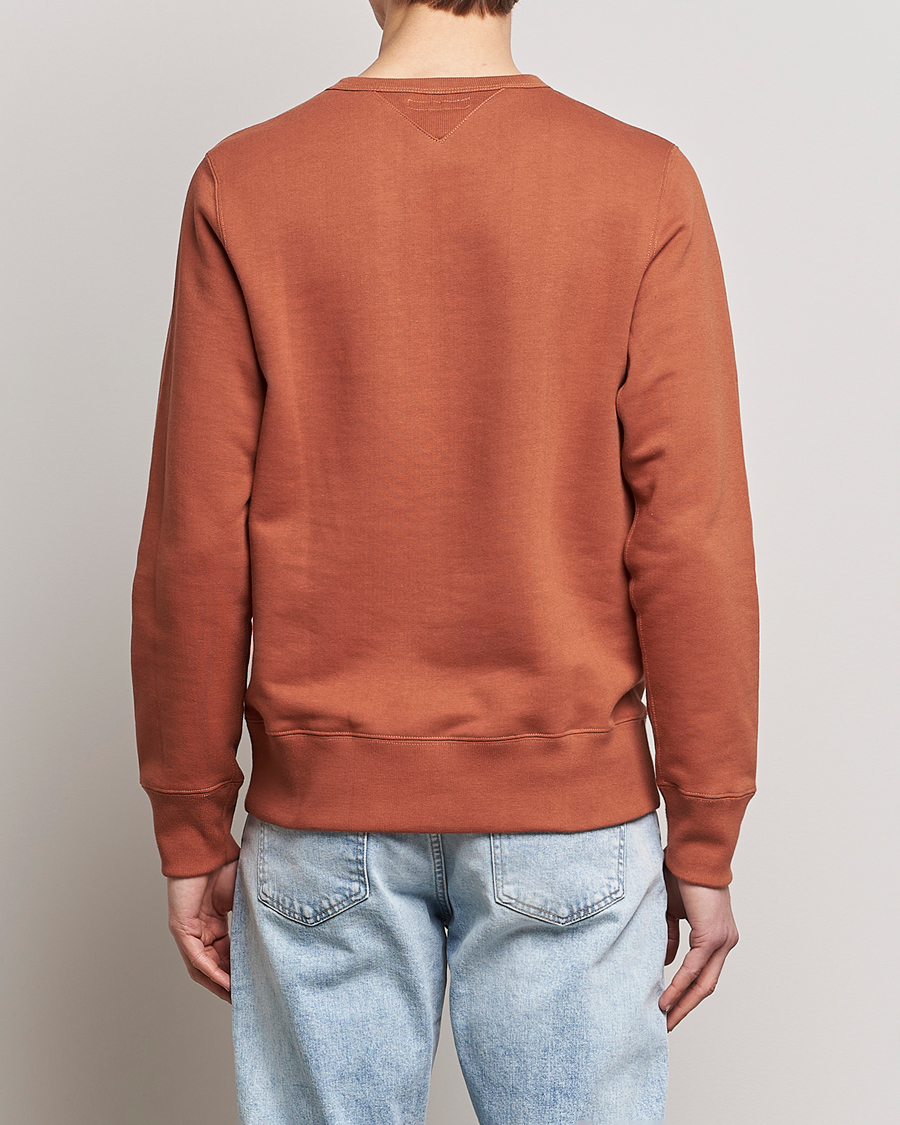 Men | Sweaters & Knitwear | Merz b. Schwanen | Organic Cotton Crew Neck Sweat Sierra Red