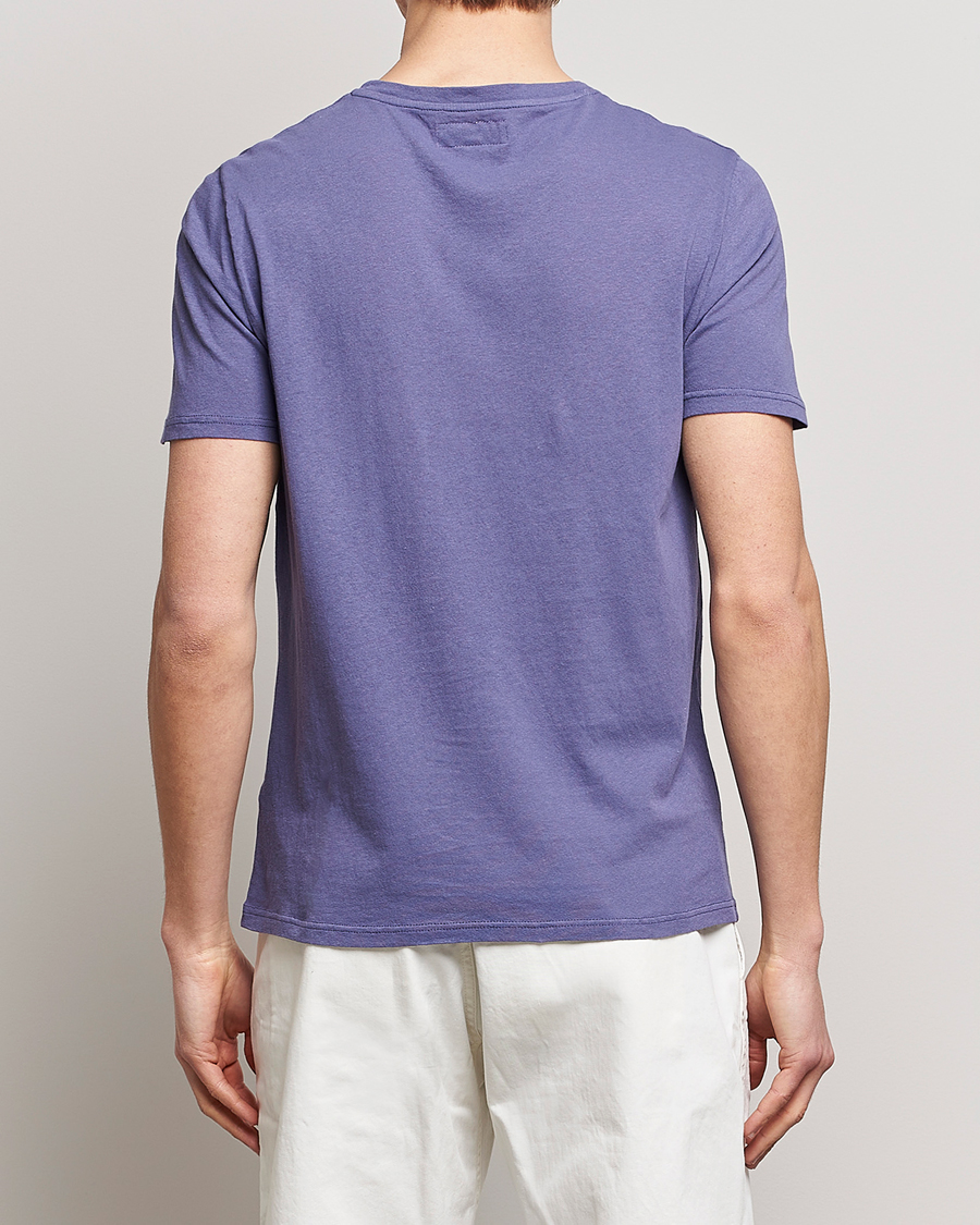 Men | T-Shirts | Merz b. Schwanen | Organic Cotton Washed Crew Neck T-Shirt Purple